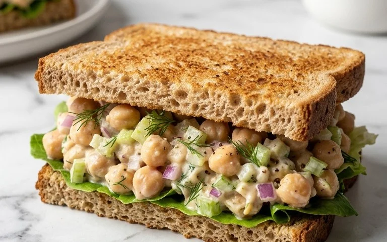 Chickpea Salad Sandwich Plant-Powered Lunch