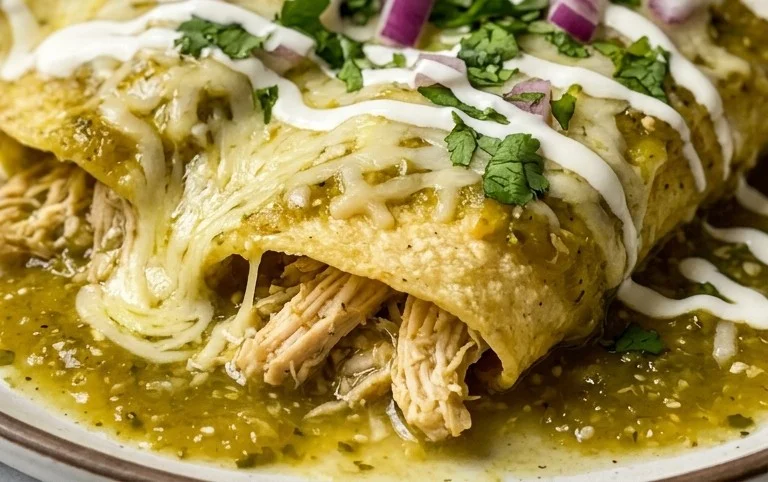 Green Enchiladas with Chicken {Enchiladas Verdes}
