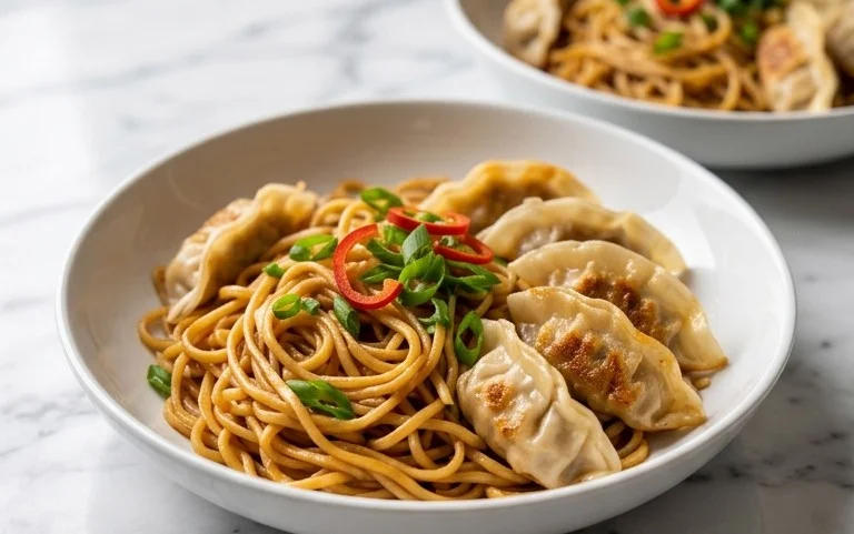 Easy Potsticker Noodle Bowl Recipe
