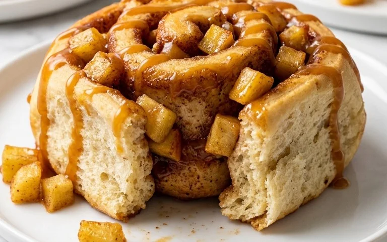 Easy Caramel Apple Cinnamon Rolls