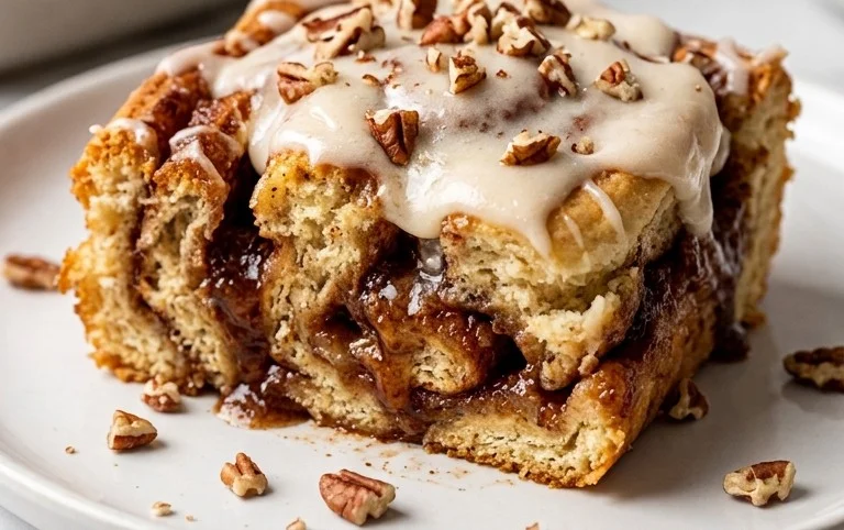 Easy Cinnamon Roll Casserole (7 ingredients!)