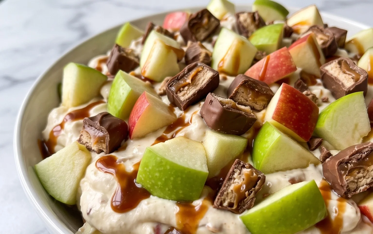 Twix Caramel Apple Salad Easy Dessert Recipe